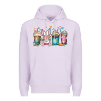 Lilac easter coffee cups Premium Hoodie - MaliasSmallBusiness