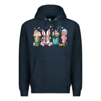 Navy easter coffee cups Premium Hoodie - MaliasSmallBusiness