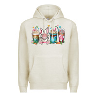 Oatmeal Heather easter coffee cups Premium Hoodie - MaliasSmallBusiness