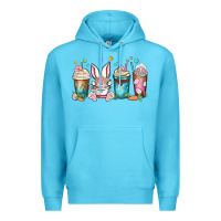 Ocean Blue easter coffee cups Premium Hoodie - MaliasSmallBusiness