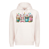 Pale Pink easter coffee cups Premium Hoodie - MaliasSmallBusiness