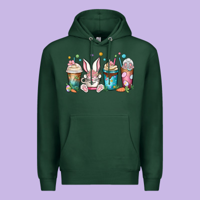Easter Coffee Cups Premium Hoodie Designed By Maliassmallbusiness