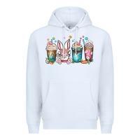 White easter coffee cups Premium Hoodie - MaliasSmallBusiness