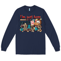 Navy i'm just here for the snacks Long Sleeve Tee - Zillion Design Studio