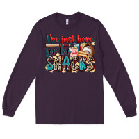 Plum i'm just here for the snacks Long Sleeve Tee - Zillion Design Studio