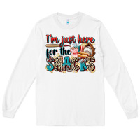 White i'm just here for the snacks Long Sleeve Tee - Zillion Design Studio