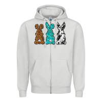 Dove Grey Western Happy Easter peeps Zipper Hoodie - Neo Western