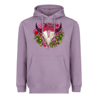 Lavender bull skull cactus valentines Heavyweight Hoodie - JahusDesignShop