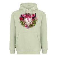 Matcha bull skull cactus valentines Heavyweight Hoodie - JahusDesignShop