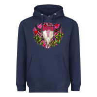 Navy bull skull cactus valentines Heavyweight Hoodie - JahusDesignShop