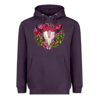Plum bull skull cactus valentines Heavyweight Hoodie - JahusDesignShop