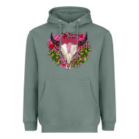 Sage bull skull cactus valentines Heavyweight Hoodie - JahusDesignShop