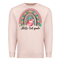Pale Pink hello 3rd grade Premium Sweatshirt - JahusDesignShop