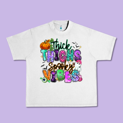 Thick Thighs Spooky Vibes Urban Heavy Tee Designed By Ranaportraitstore