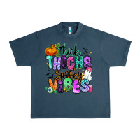 Midnight Navy Thick thighs spooky vibes Urban Heavy Tee - RanaPortraitStore