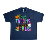 Navy Thick thighs spooky vibes Urban Heavy Tee - RanaPortraitStore