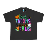 Pigment Black Thick thighs spooky vibes Urban Heavy Tee - RanaPortraitStore