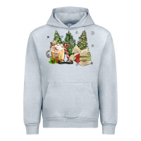 Heather Grey christmas coffee and book Urban Hoodie - MaliasSmallBusiness
