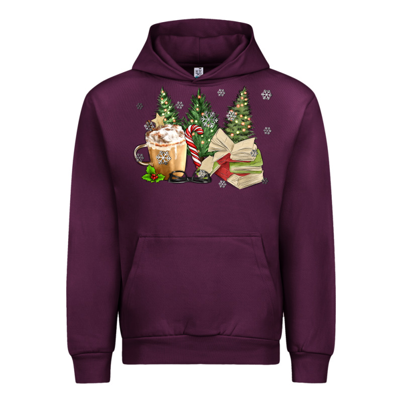 Christmas Coffee And Book Urban Hoodie by MaliasSmallBusiness | Teevron