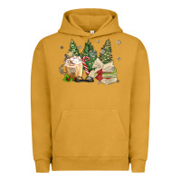 Pigment Peanut Butter christmas coffee and book Urban Hoodie - MaliasSmallBusiness