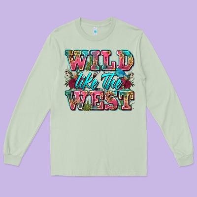 Wild Like The West Long Sleeve Tee Designed By Zillion Design Studio
