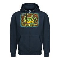 Navy the lake is my happy place Zipper Hoodie - HRA Design Shop