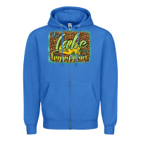True Royal the lake is my happy place Zipper Hoodie - HRA Design Shop