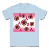 Dusty Blue breast cancer awareness sunflower Classic Tee - RanaPortraitStore