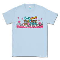 Dusty Blue best teacher ever libbey glass Classic Tee - BundleAndBundleShop