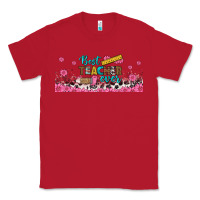 Red best teacher ever libbey glass Classic Tee - BundleAndBundleShop