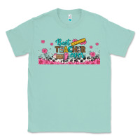 Seafoam best teacher ever libbey glass Classic Tee - BundleAndBundleShop