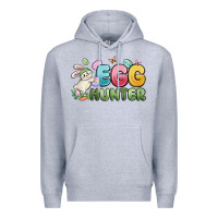 Heather Grey egg hunter Premium Hoodie - MaliasSmallBusiness