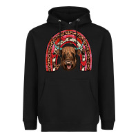 Black valentines highland cow rainbow Heavyweight Hoodie - JahusDesignShop