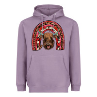 Lavender valentines highland cow rainbow Heavyweight Hoodie - JahusDesignShop