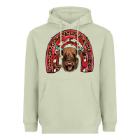 Matcha valentines highland cow rainbow Heavyweight Hoodie - JahusDesignShop