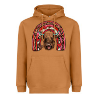 Meerkat valentines highland cow rainbow Heavyweight Hoodie - JahusDesignShop