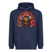 Navy valentines highland cow rainbow Heavyweight Hoodie - JahusDesignShop