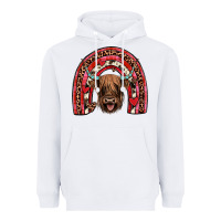 White valentines highland cow rainbow Heavyweight Hoodie - JahusDesignShop