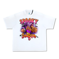 White Spooky season sneaker and heel afro woman Urban Heavy Tee - RanaPortraitStore