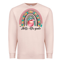 Pale Pink hello 4th grade Premium Sweatshirt - JahusDesignShop