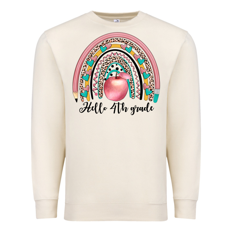 Hello 4th Grade Premium Sweatshirt by JahusDesignShop | Teevron