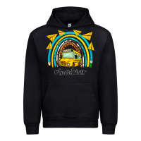 Foreset Green bus driver rainbow Urban Hoodie - NancyCooperArtShop