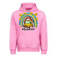 Fuchsia Pink bus driver rainbow Urban Hoodie - NancyCooperArtShop