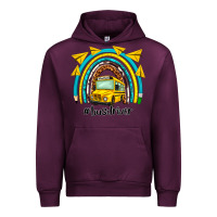 Mauve Wine bus driver rainbow Urban Hoodie - NancyCooperArtShop