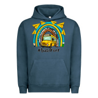 Pigment Midnight Navy bus driver rainbow Urban Hoodie - NancyCooperArtShop