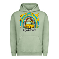 Pigment Oil Green bus driver rainbow Urban Hoodie - NancyCooperArtShop