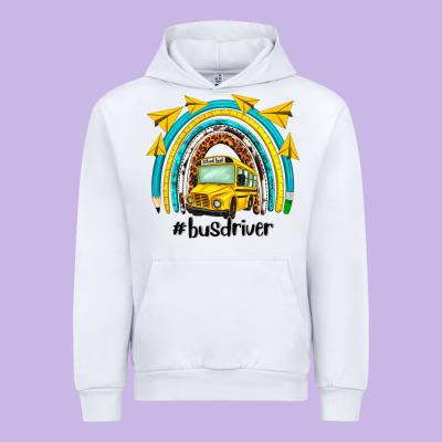 Bus Driver Rainbow Urban Hoodie Designed By Nancycooperartshop