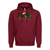 Burgundy jesus the season for the season Zipper Hoodie - CowhideDigitalArt