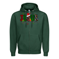 Sports Green jesus the season for the season Zipper Hoodie - CowhideDigitalArt