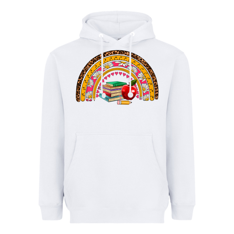 Back To School Rainbow Heavyweight Hoodie by AdoDesignShop | Teevron